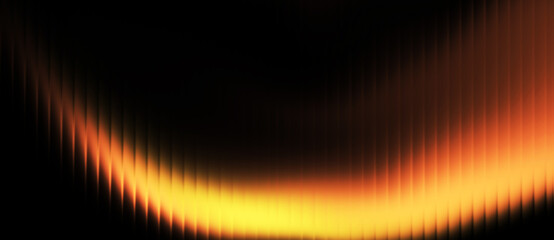 Abstract fluted glass wave patterns with a glossy gradient blending black, orange, and yellow, ideal for striking futuristic visuals, advanced tech interfaces, and sleek modern digital backgrounds. © Sherina