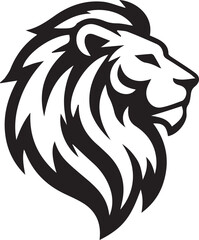 Obraz premium Majestic Lion head logo design with flowing mane