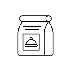 Food Package Vector Icon Illustration On Isolated Background.
