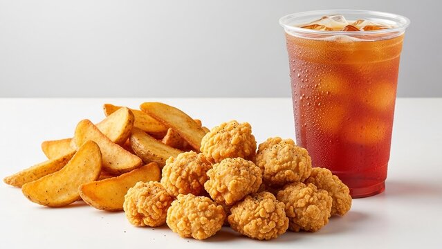 Crispy Chicken Bites & Potato Wedges Meal