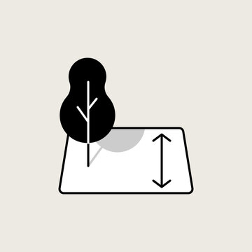 Land plot vector icon. Land lot vector illustration.  
