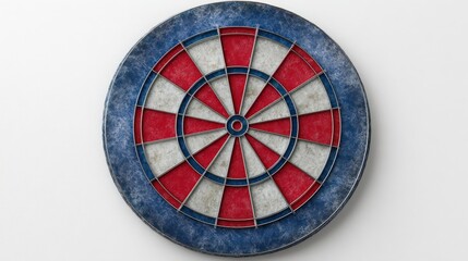 Obraz premium Dartboard with subtle texture and crisp segment lines, isolated on plain white