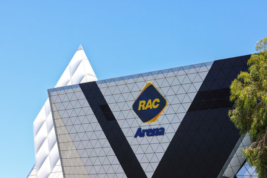 Perth, Western Australia, Australia - February 4 2026: RAC Arena entertainment and sporting venue. Home for professional sports teams, West Coast Fever netball, Perth Wildcats basketball. Concert