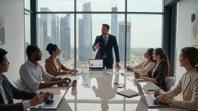 Professional Business Team Meeting For Strategic Decision Making