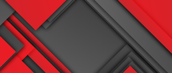 Abstract geometric pattern featuring layered red and dark grey rectangular shapes