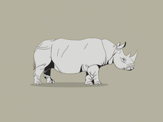 Obraz premium rhino vector illustration