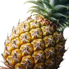 ripe pineapple on a white background