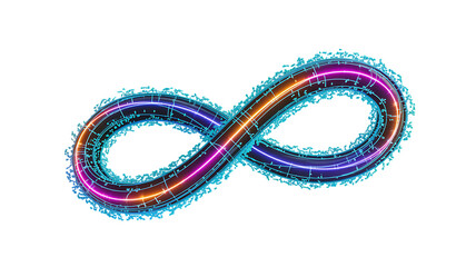 Infinity neon symbol modern design