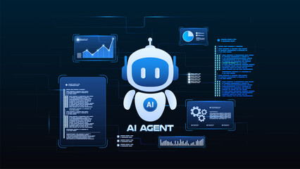 AI workflow automation artificial intelligence. ai agent automation system with processing system, data analytic, coding and process flow.