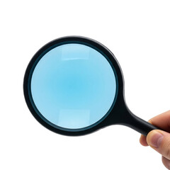 magnifying glass on white background
