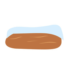 Snow covered wooden vector