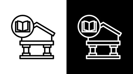 Library Building Icon For Design Elements