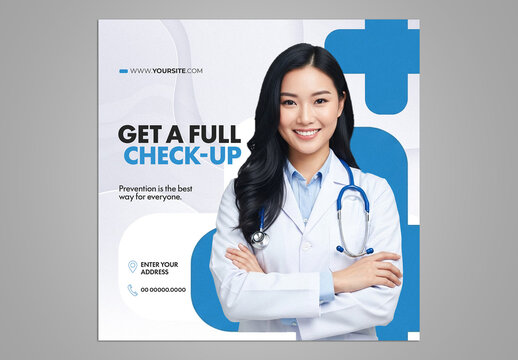 Doctors Office Get Your Routine Checkup Social Media Template