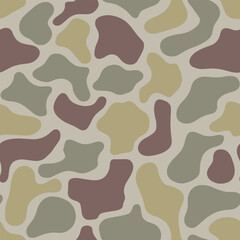 Naklejka premium Duck Hunter Camouflage seamless pattern design. Old School camouflage. 