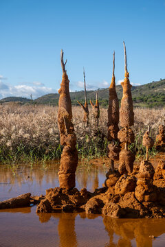 Riotinto mines with red color in Spain