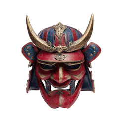 Samurai Armor: This is a close-up image of a formidable Samurai armor headpiece, a symbol of honor, discipline, and the warrior spirit. The mask's details.