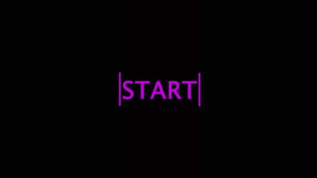 black background start text animation. Cool Start text animation perfect for an opening something animation or for a start greeting.