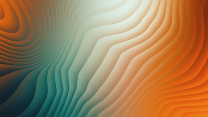 Abstract waves of color blend from orange to teal in a smooth gradient