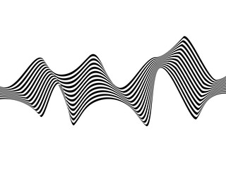 Abstract black and white wave. png