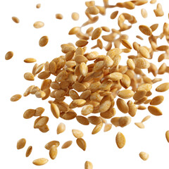 Seeds in Motion: An artful arrangement showcases a cascade of seeds, capturing a sense of movement and natural freshness.