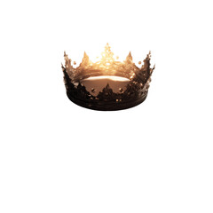 Royal Symbol: A regal crown illuminated, an emblem of authority, power, and prestige, radiating a captivating glow against a soft backdrop.