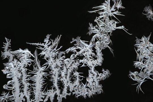 Texture of frost on glass