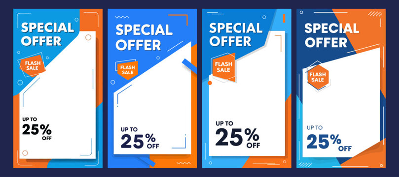 A vibrant promotional marketing poster featuring a flash sale advertisement with discount offers for a business shopping spree