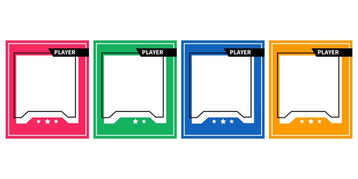 Card baseball frame badge style player card