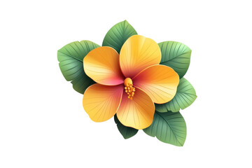 Colorful Tropical Cocktail for Beach and Vacation isolated on transparent background