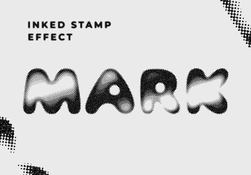 Inked Stamp Text Effect