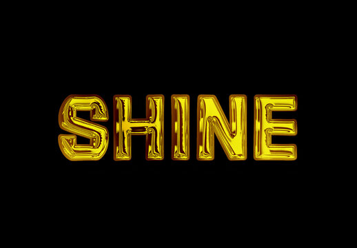 Shine Gold Text Effect
