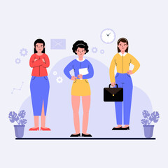 Fototapeta premium Women team collaboration