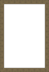 Fototapeta premium Vector gold and black classic Greek square ornament. Rectangle of Ancient Greece and Roman Empire. Byzantine painting of walls, floors and ceilings. Decoration of European palaces. 