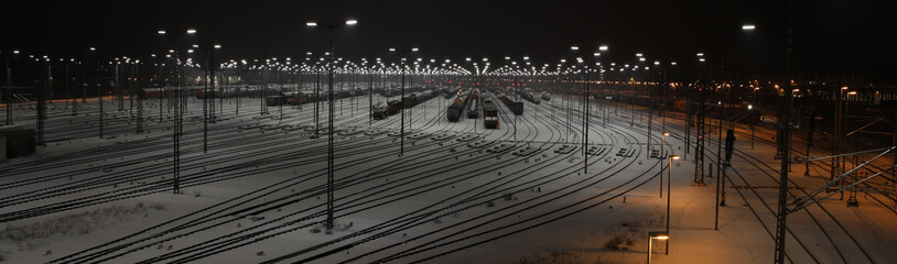 Güterbahnhof Halle Saale Germany Winter