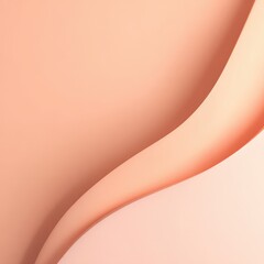 Curved shapes flow into each other, showing smooth transitions of warm peach colors on a light backdrop