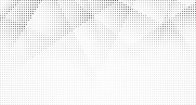 Abstract grayscale halftone dot pattern with a subtle light effect and gradient, perfect for a versatile digital background on a Transparent Background, PNG