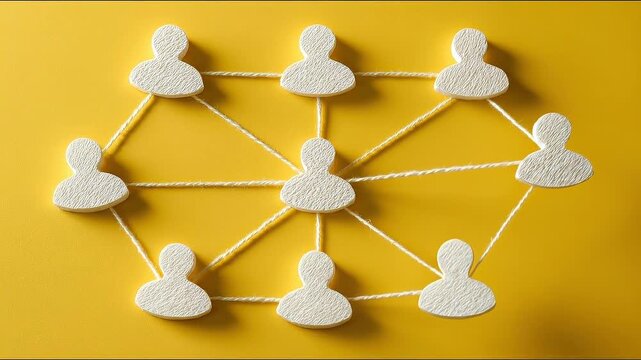Heart shaped string symbolizing love and connection within the business idea hub concept of central ideas and relationships.