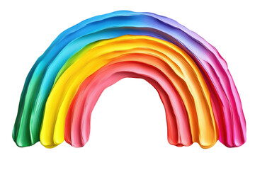 Cheerful Rainbow Arch Illustration isolated on transparent background