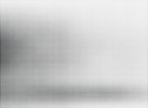 Abstract grayscale halftone dot pattern with a subtle light effect and gradient, perfect for a versatile digital background on a Transparent Background, PNG