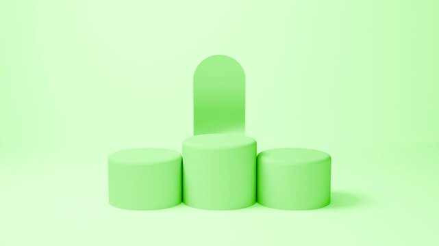 Product Abstract Green Ramadan Background 3D Illustration Rendering 4K Video Looping