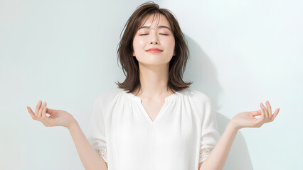 ナチュラルな女性の美容ポートレート