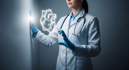 World health day doctor holding a brain with a stethoscope on world health organization logo