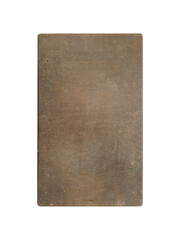 Wooden backing board from a picture frame is isolated.