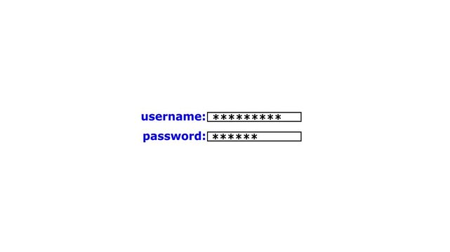 Minimal username and password login box animation with text 4k uhd