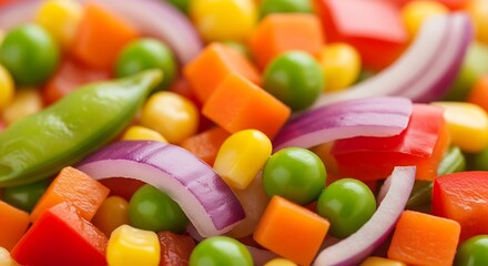 Vibrant medley of fresh, colorful vegetables for culinary presentations