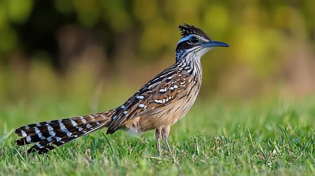 texas roadrunner eating close up video