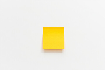 Yellow sticky note on white background