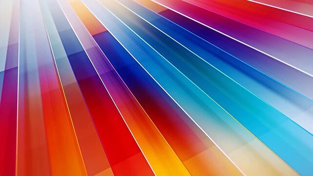 Abstract colorful geometric shapes with vibrant motion and diagonal composition