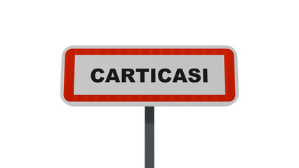 Carticasi sign entrance on a transparent background.