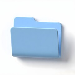minimalist 3D folder icon white background